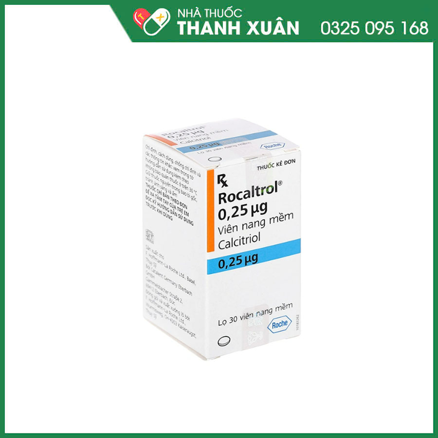 Rocaltrol 0,25mcg thuốc điều trị chứng loãng xương, loạn dưỡng xương, thiểu năng tuyến cận giáp và còi xương